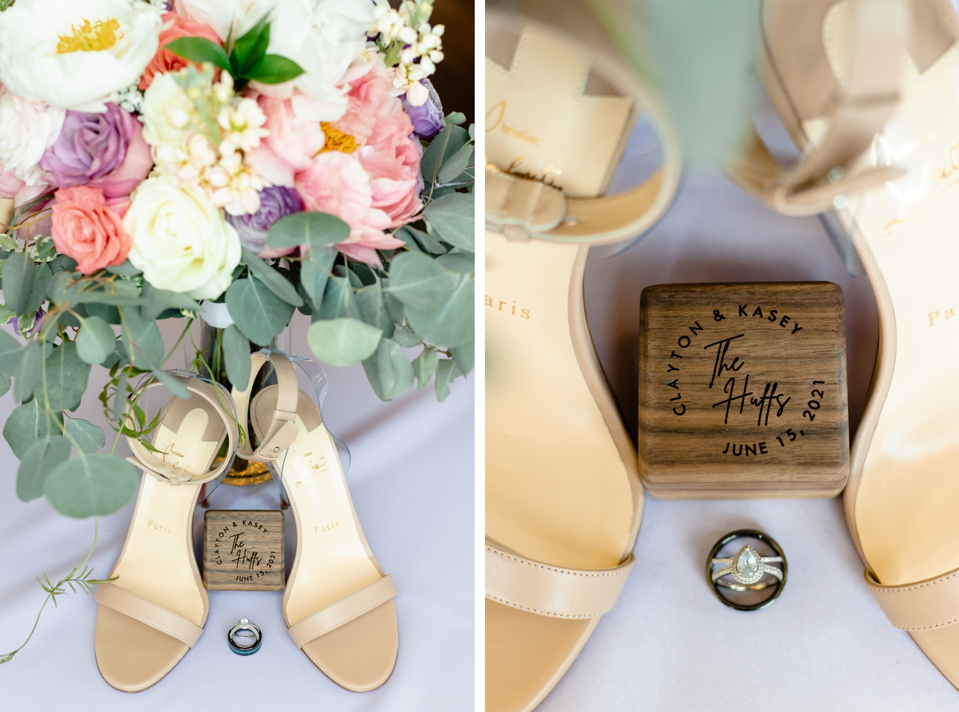 Wedding heels and ring box