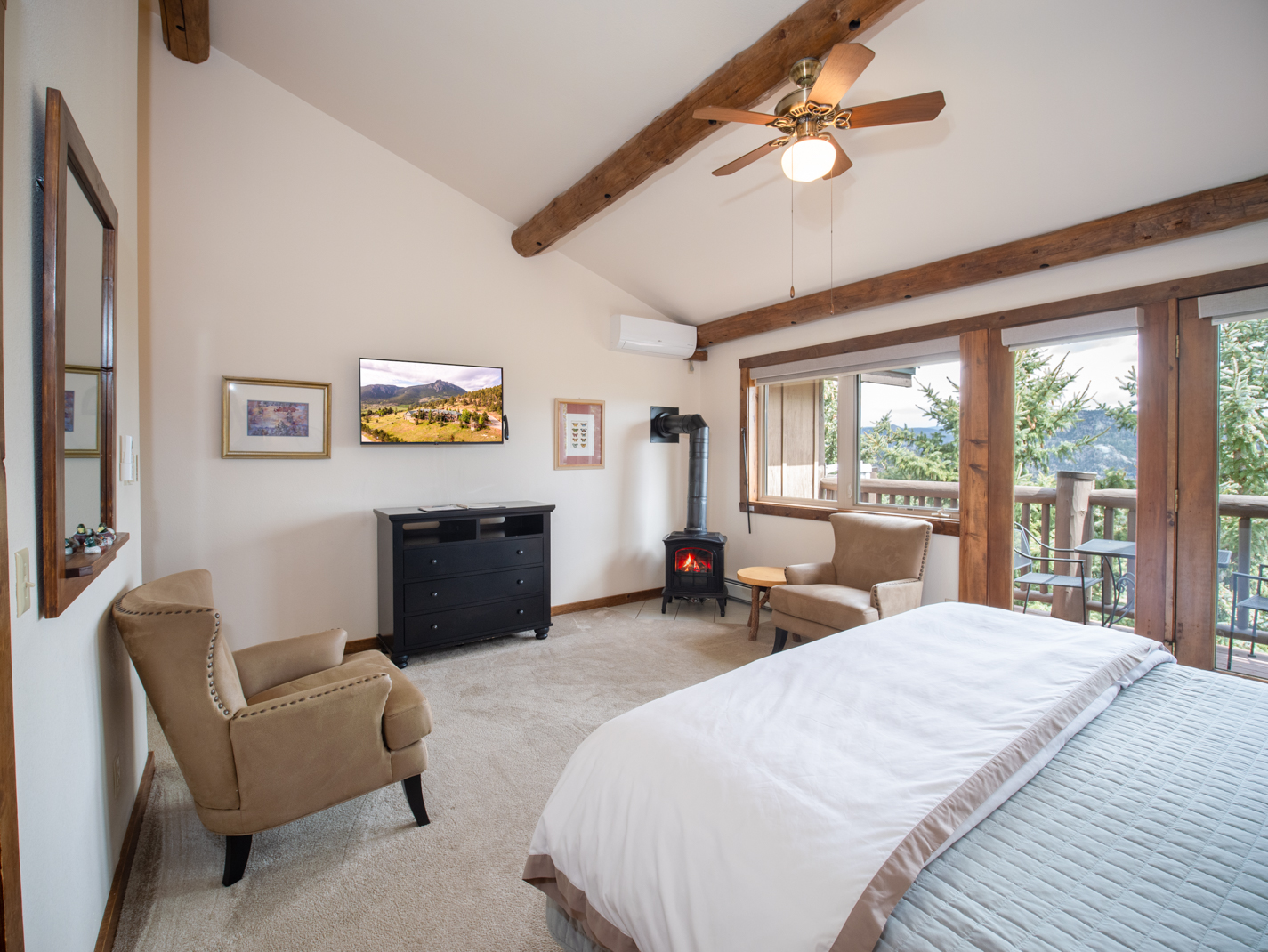 Lake Bunting King Suite at the Taharaa Mountain Lodge in Estes Park Colorado 