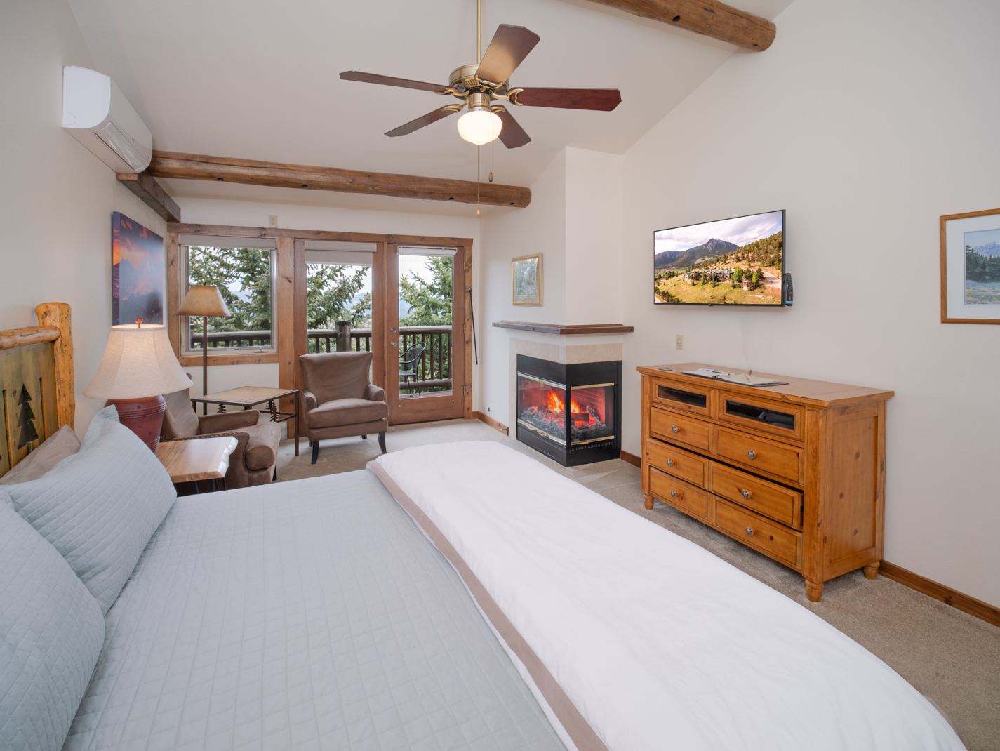 Long Peaks King Suite at the Taharaa Mountain Lodge in Estes Park Colorado 