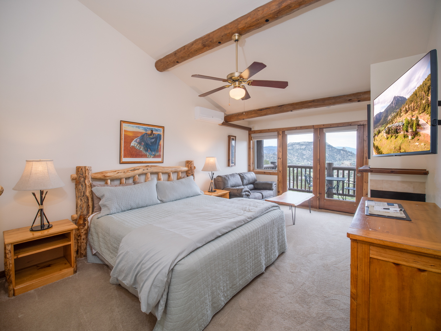 Ute Indian King Suite at the Taharaa Mountain Lodge in Estes Park Colorado 